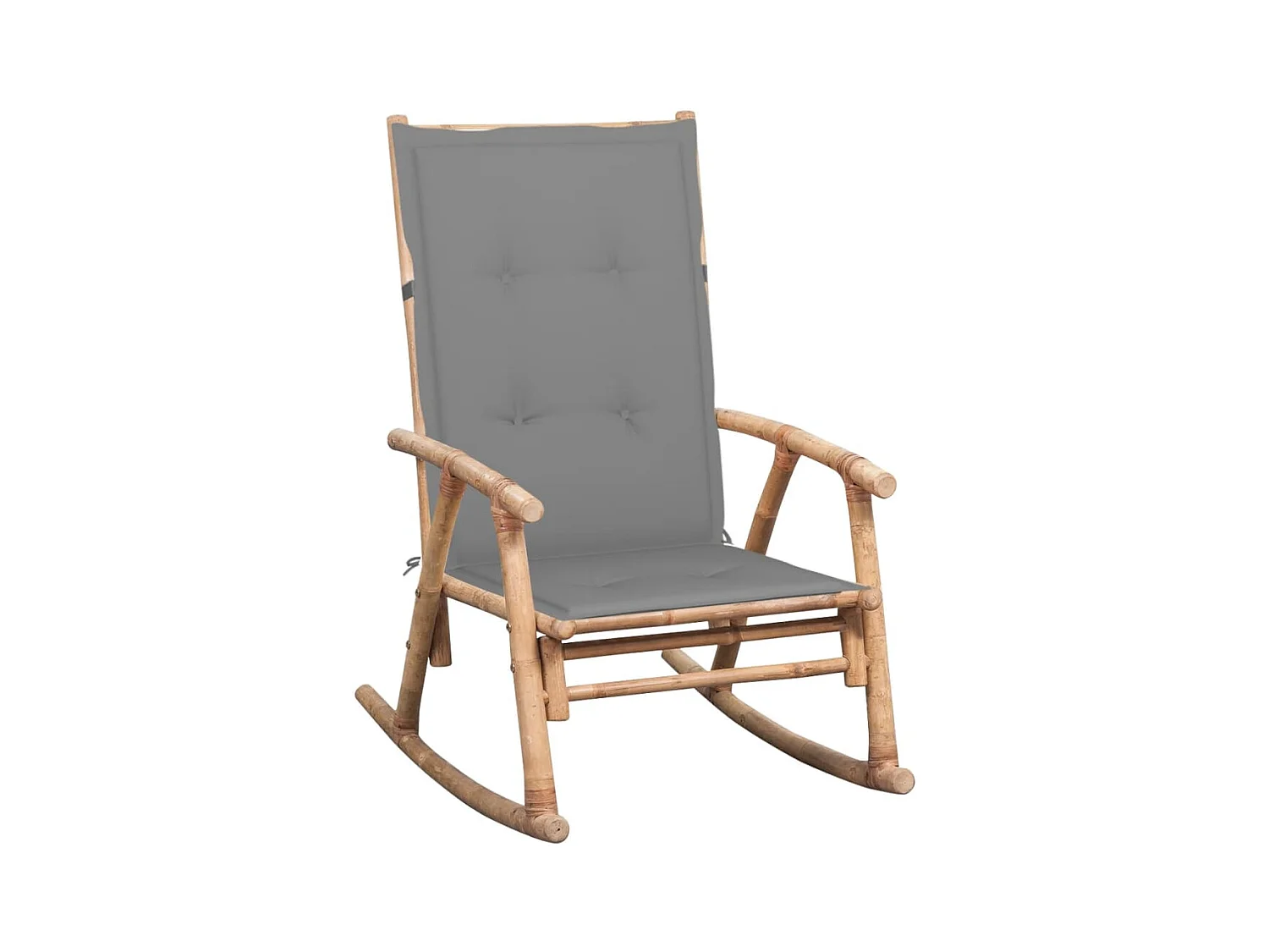 Chaise à bascule avec coussin bambou