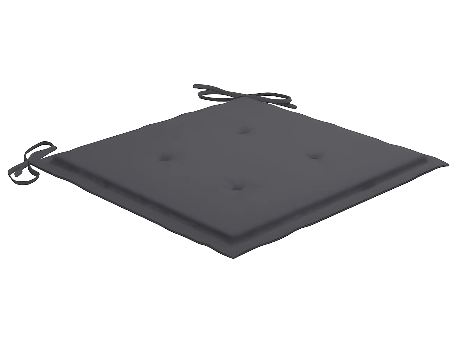 Chaises de jardin et coussins anthracite lot de 2 Bois de teck