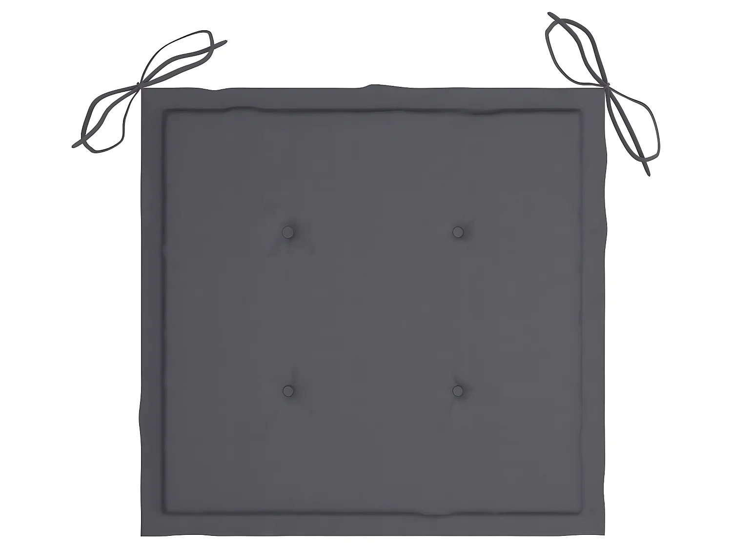 Chaises de jardin et coussins anthracite lot de 2 Bois de teck