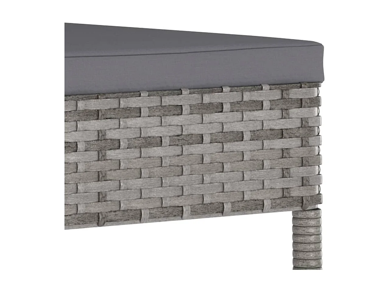 Tuinstoelen 4 st poly rattan grijs