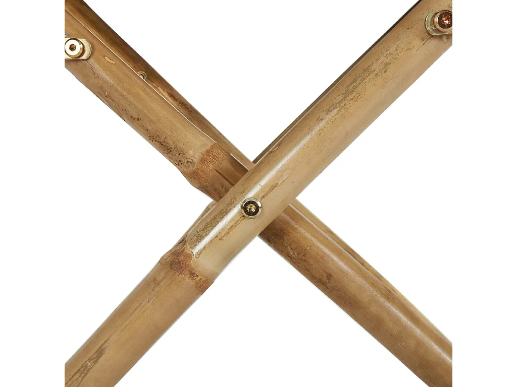 Chaises pliables de directeur lot de 2 Vert Bambou et tissu