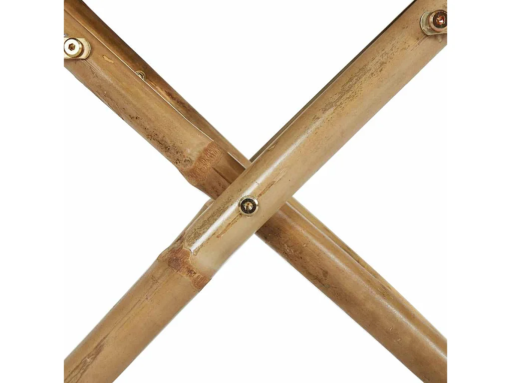 Chaises pliables de directeur lot de 2 Vert Bambou et tissu