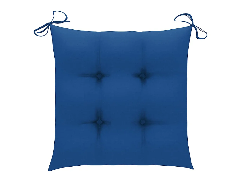 Chaises pliantes (lot de 2) avec coussins en bambou
