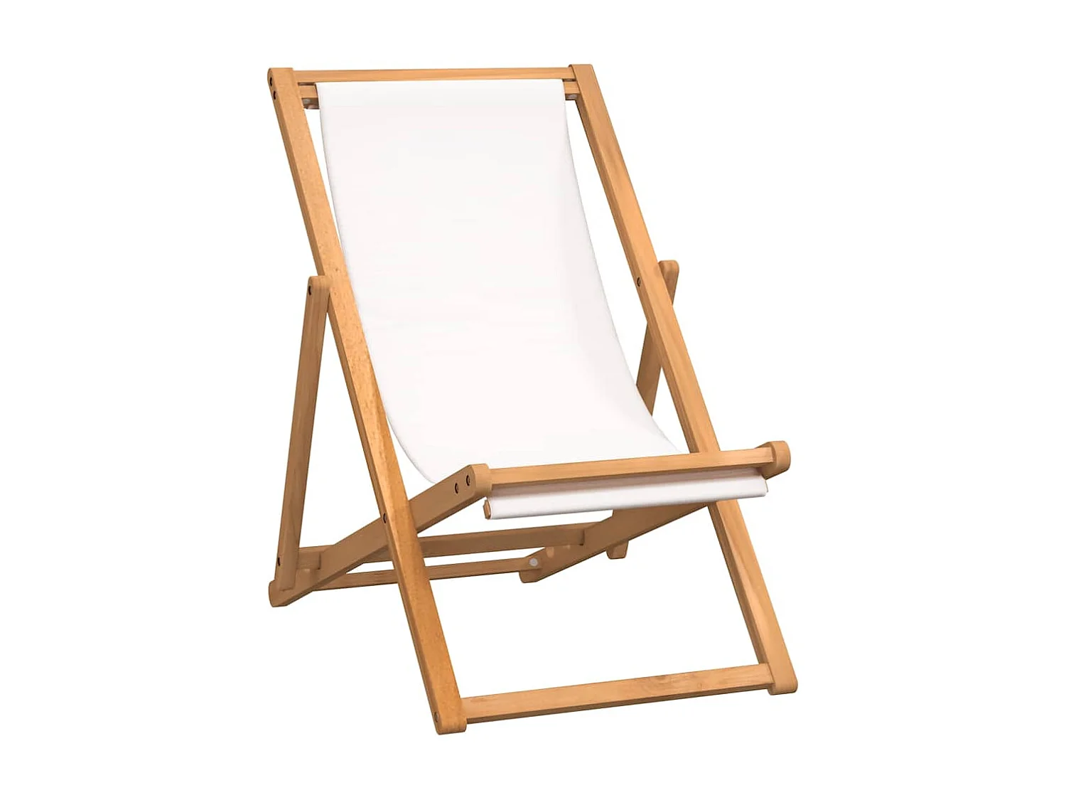 Chaise de terrasse Teck 56x105x96 cm Couleur crème
