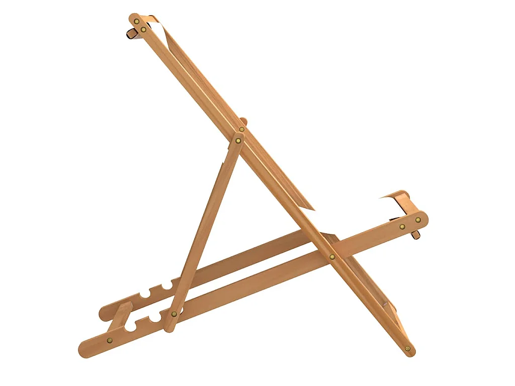 Liegestuhl Teak 56x105x96 cm Creme