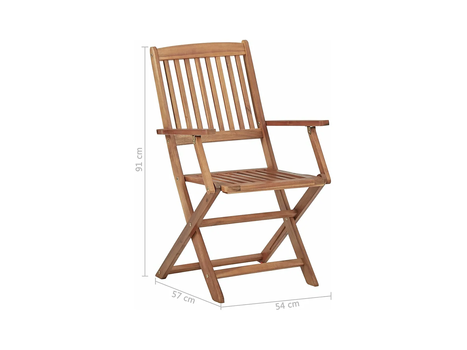Sillas plegables de jardín 2 unidades madera maciza de acacia