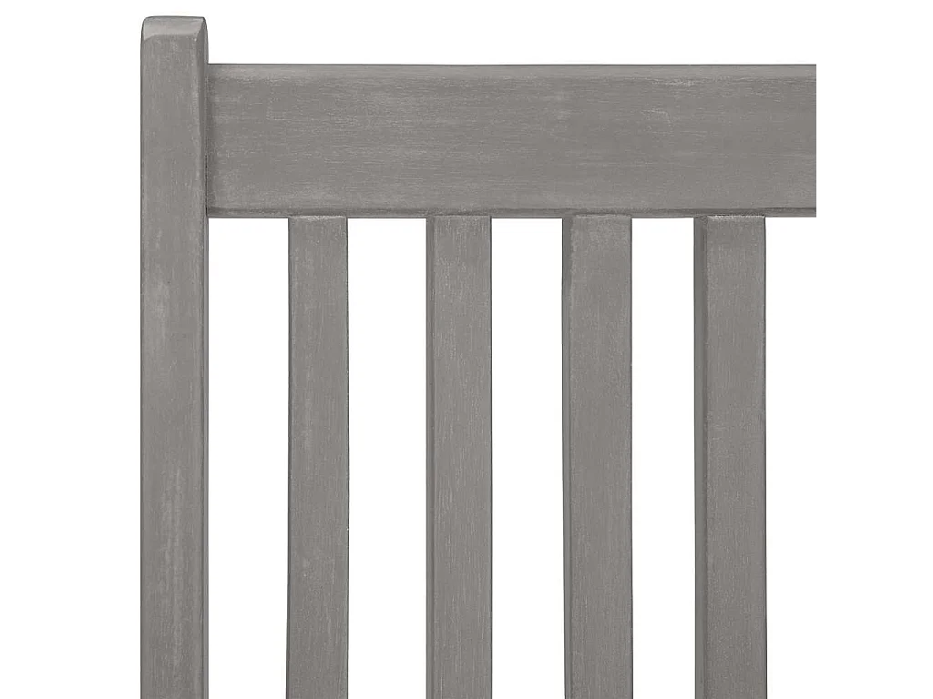 Verstelbare klapstoelen, 2 stuks, grijs, massief acaciahout