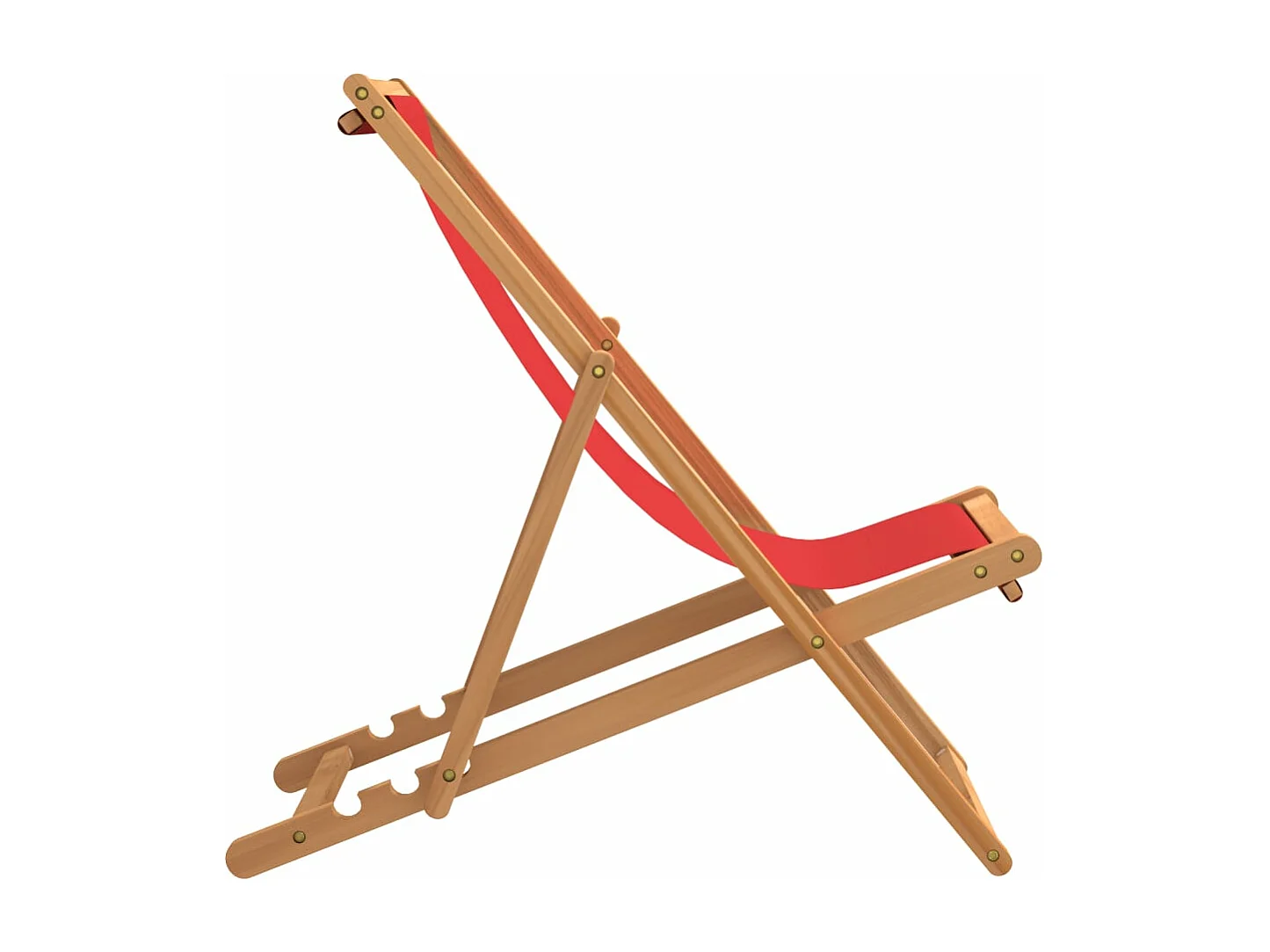 Strandstuhl Klappbar Massivholz Teak Rot
