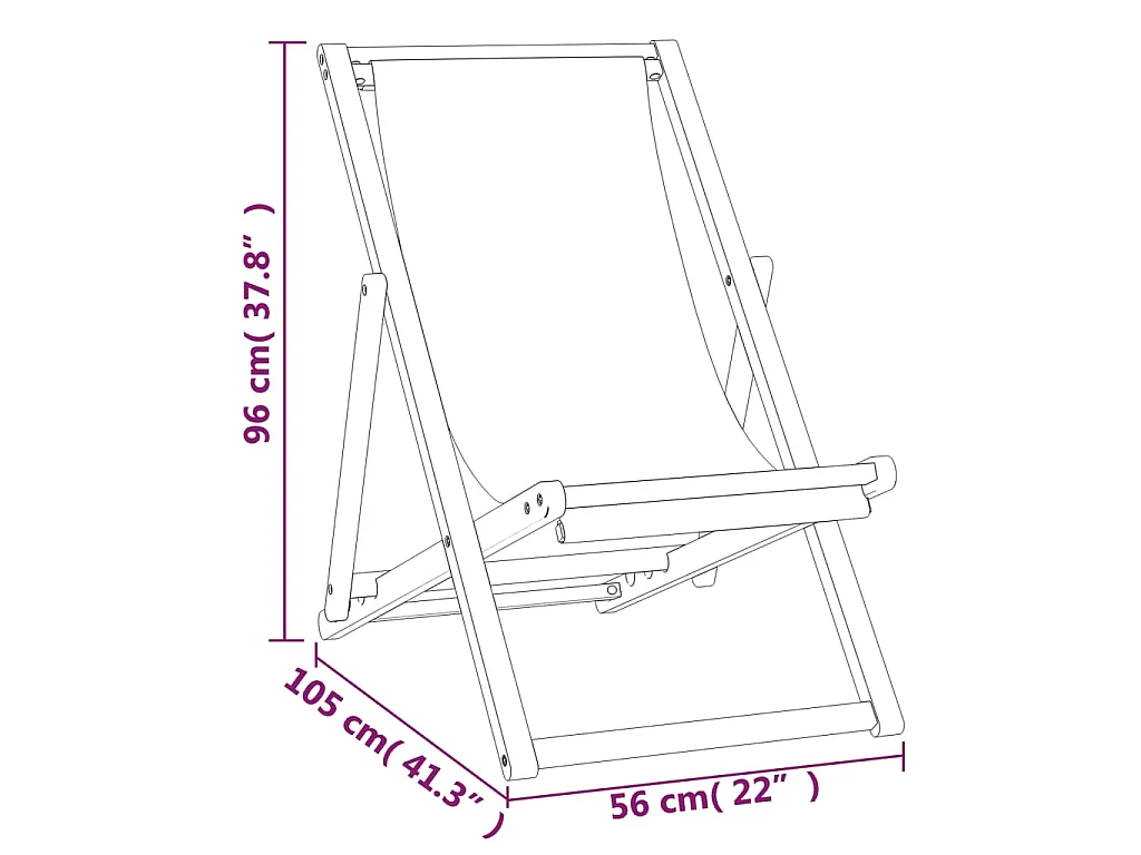 Strandstuhl Klappbar Massivholz Teak Rot