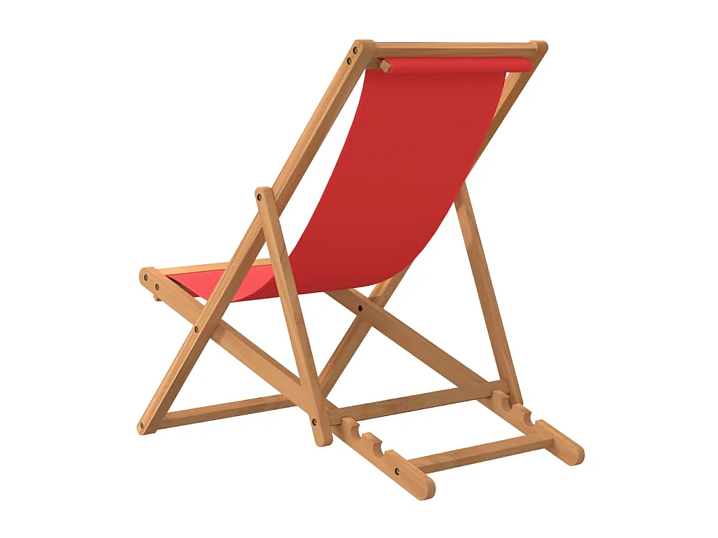 Strandstuhl Klappbar Massivholz Teak Rot