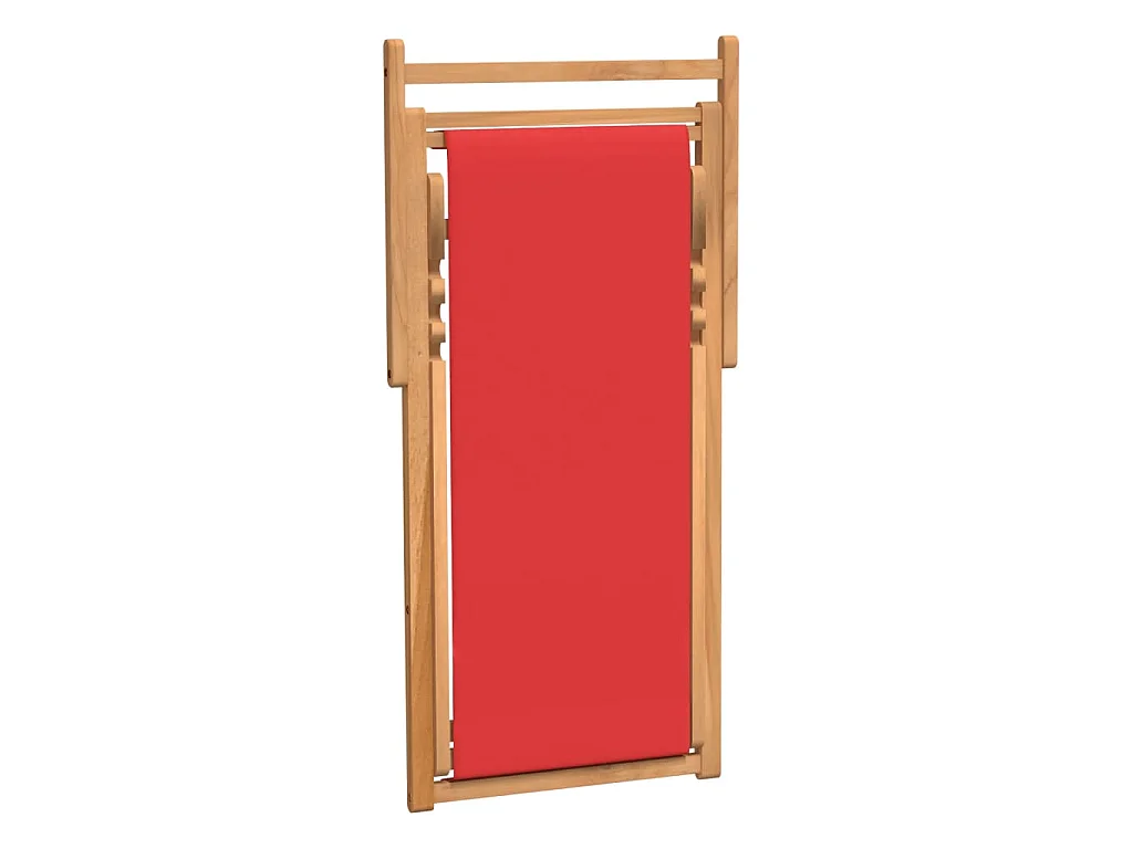 Strandstuhl Klappbar Massivholz Teak Rot