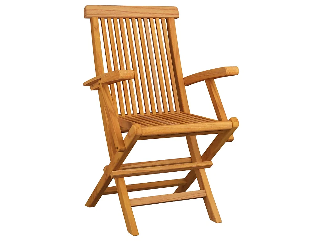 Sedie pieghevoli con cuscini color rosso vino, 6 pezzi, in legno massello di teak.