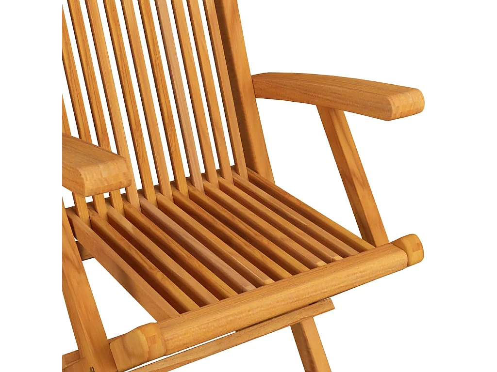 Sedie pieghevoli con cuscini color rosso vino, 6 pezzi, in legno massello di teak.