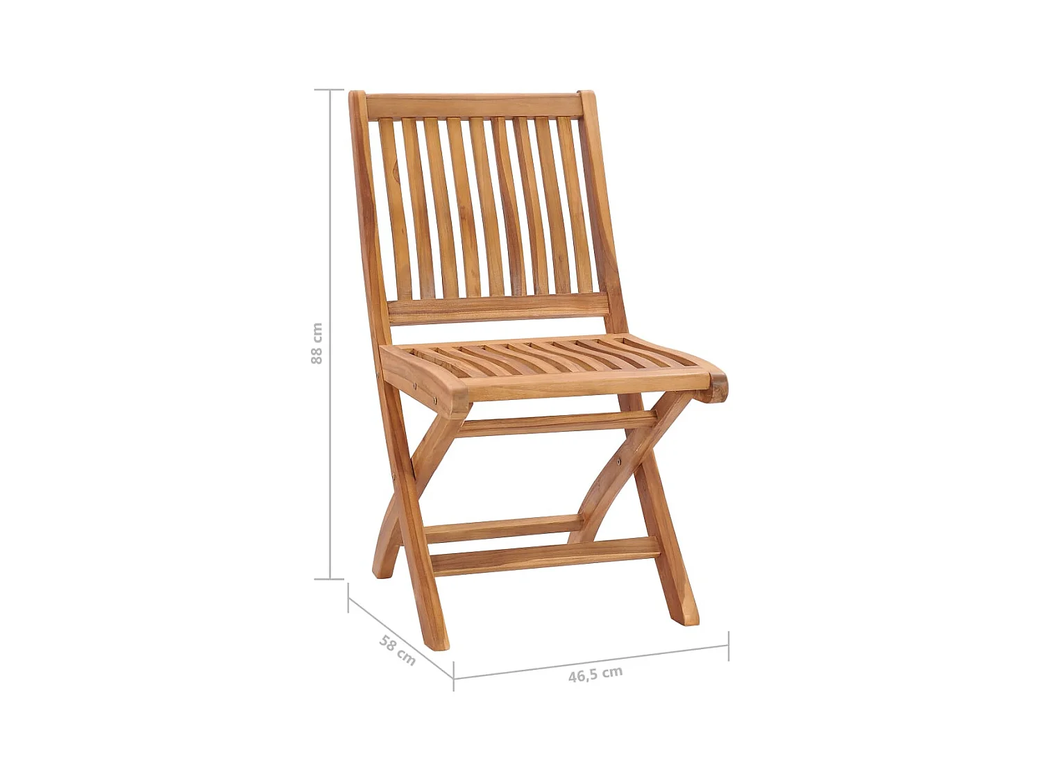 Klappbare Gartenstühle mit Kissen 8 Stk. Massivholz Teak