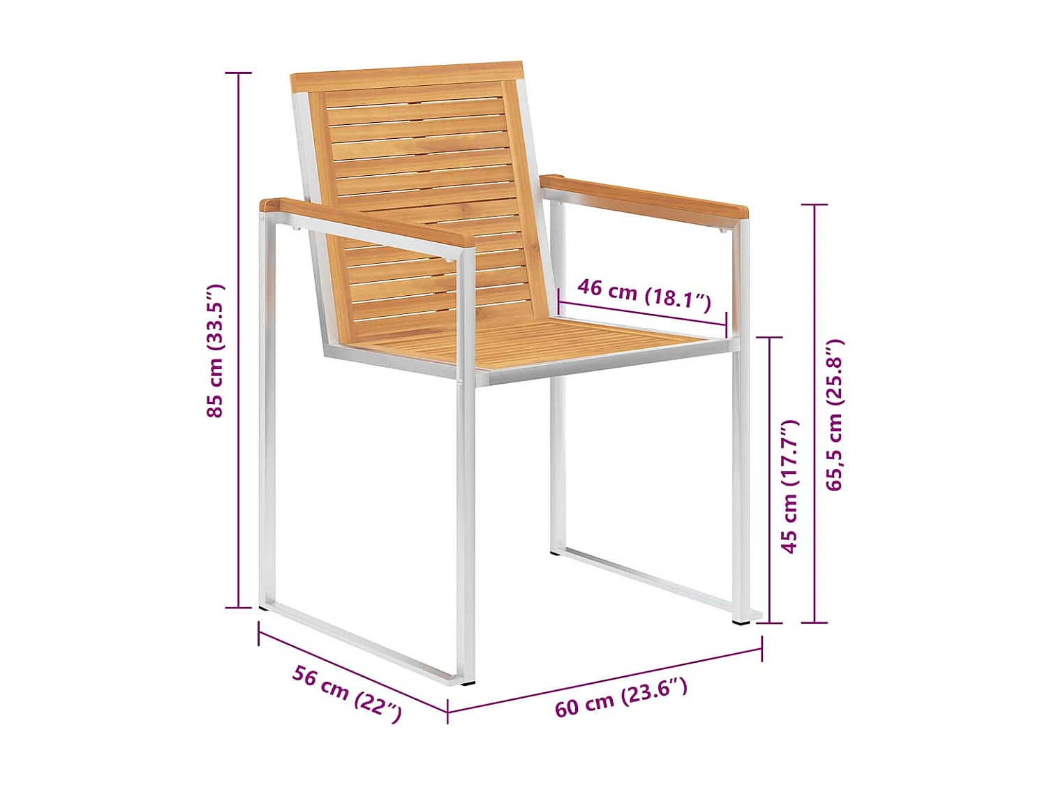 Chaises de jardin lot de 8 avec coussins Bois de teck massif