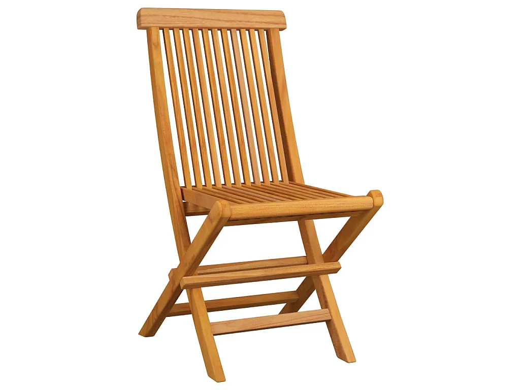 Chaises pliantes avec coussins rouge vin, 6 pièces, en teck massif
