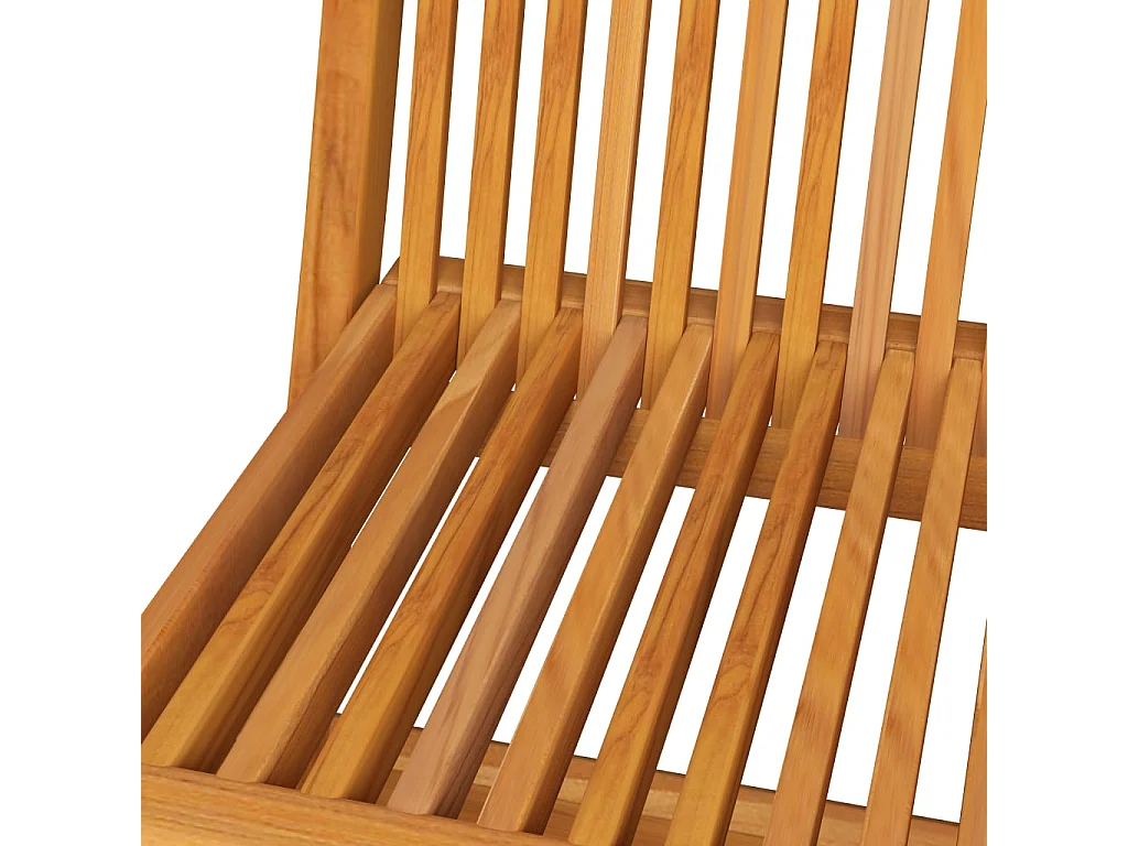 Chaises pliantes avec coussins rouge vin, 6 pièces, en teck massif