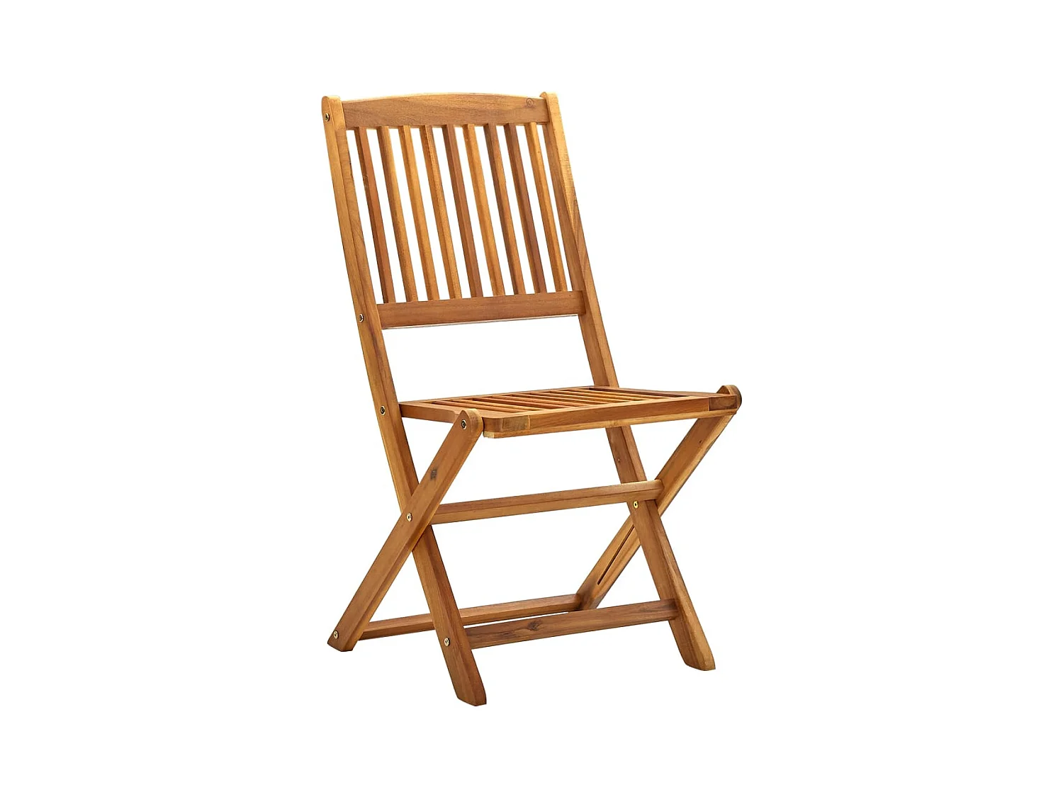 Sedie da Giardino Pieghevoli 2 pz in Legno Massello d'Acacia