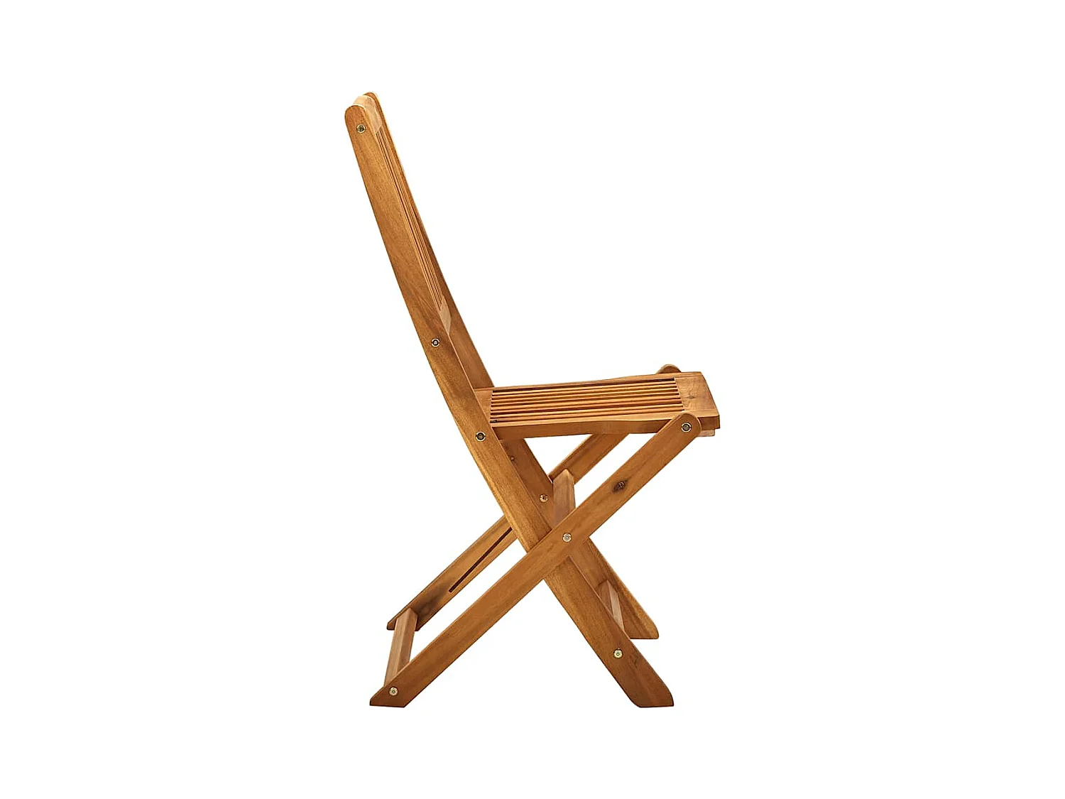 Sedie da Giardino Pieghevoli 2 pz in Legno Massello d'Acacia