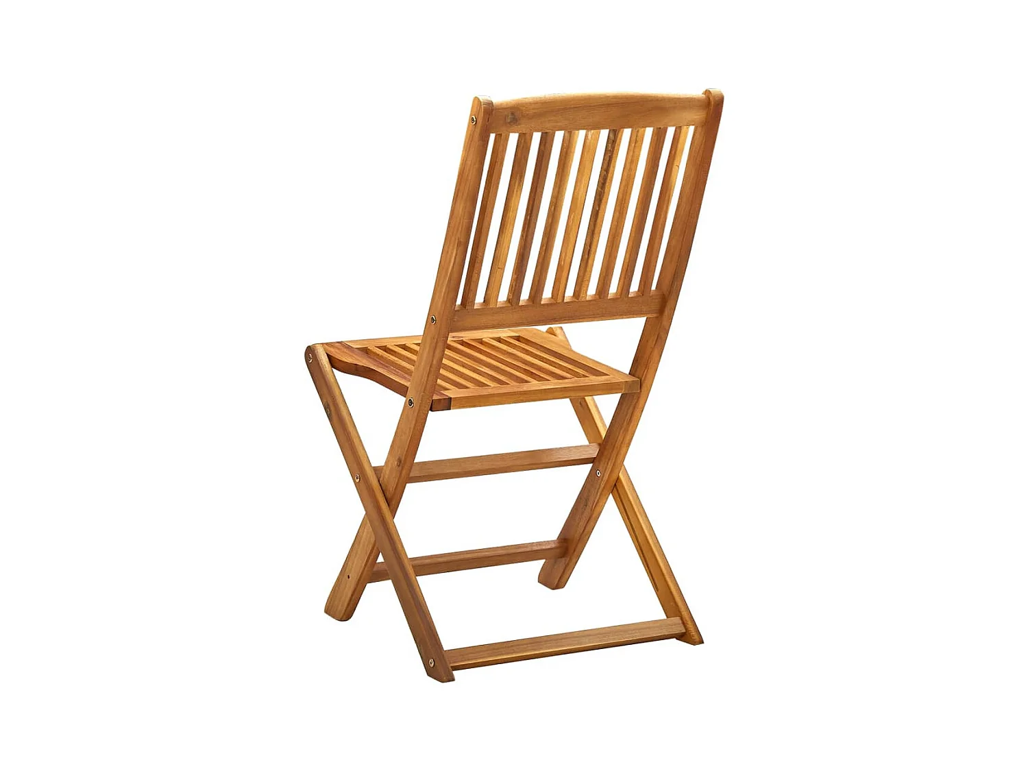 Sedie da Giardino Pieghevoli 2 pz in Legno Massello d'Acacia