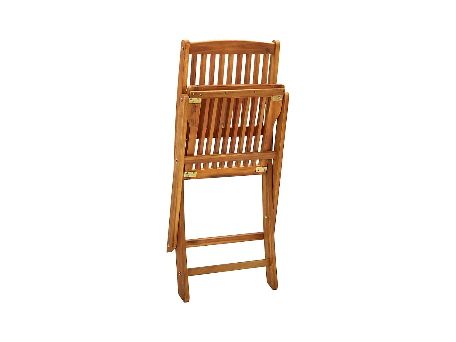Sedie da Giardino Pieghevoli 2 pz in Legno Massello d'Acacia