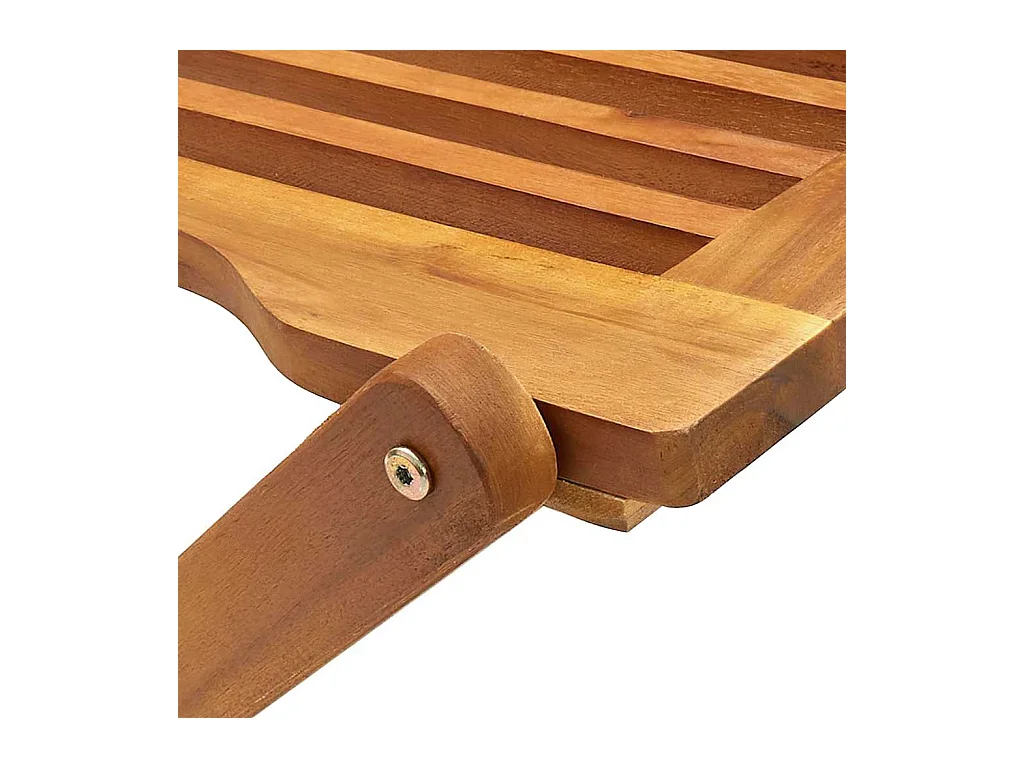 Sedie da Giardino Pieghevoli 2 pz in Legno Massello d'Acacia
