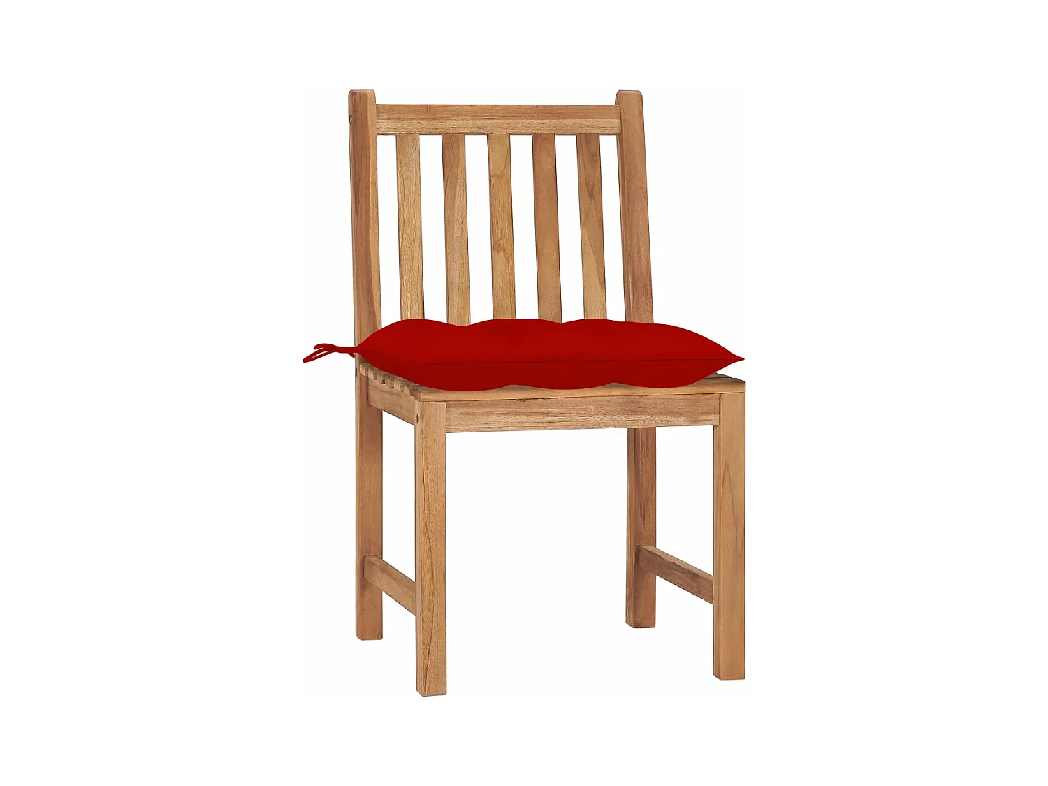 Chaises de jardin lot de 4 avec coussins Bois de teck massif