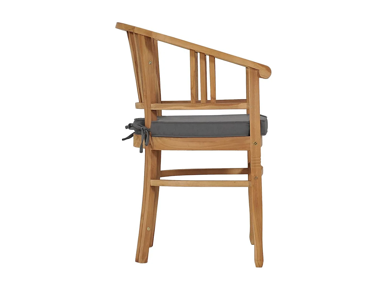 Chaises de jardin avec coussins lot de 2 Bois de teck solide