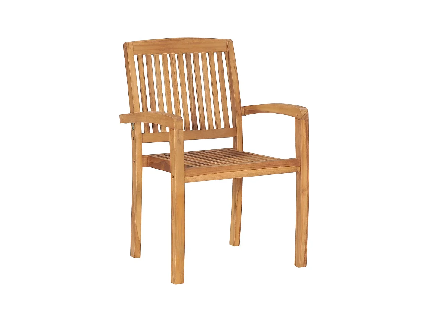 Chaises de jardin empilables avec coussins lot de 6 Teck solide