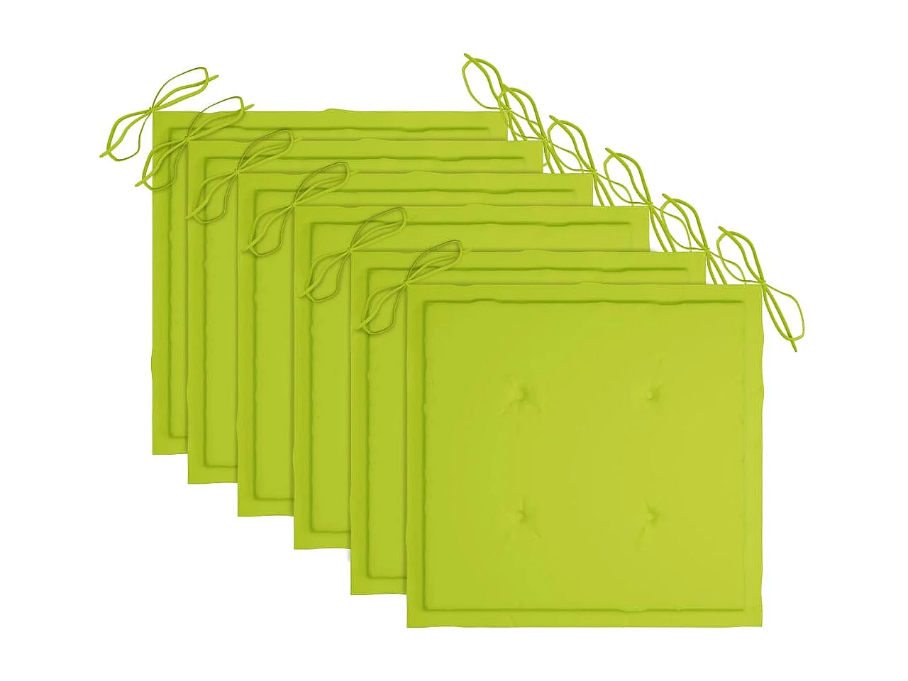 Chaises de jardin empilables avec coussins lot de 6 Teck solide