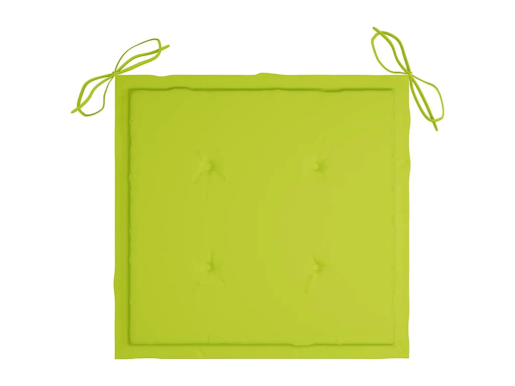 Chaises de jardin empilables avec coussins lot de 6 Teck solide