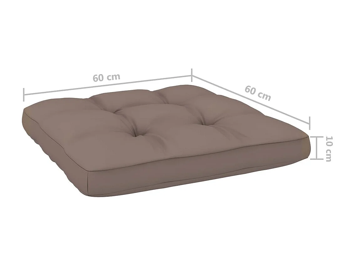 Chaise de jardin avec coussins taupe Bois de pin imprégné