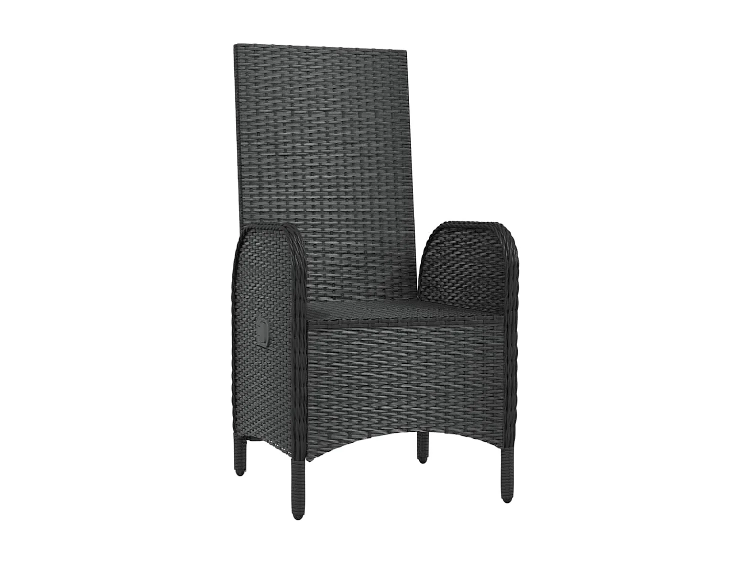 Tuinstoelen 2 st poly rattan zwart