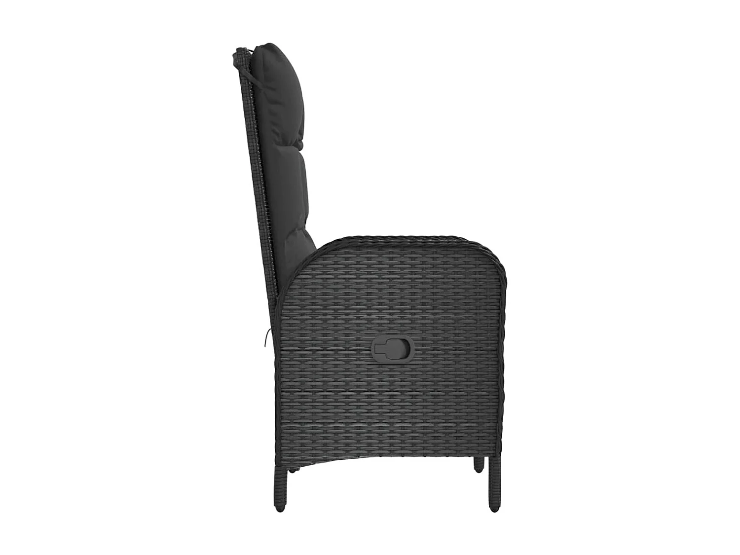 Tuinstoelen 2 st poly rattan zwart