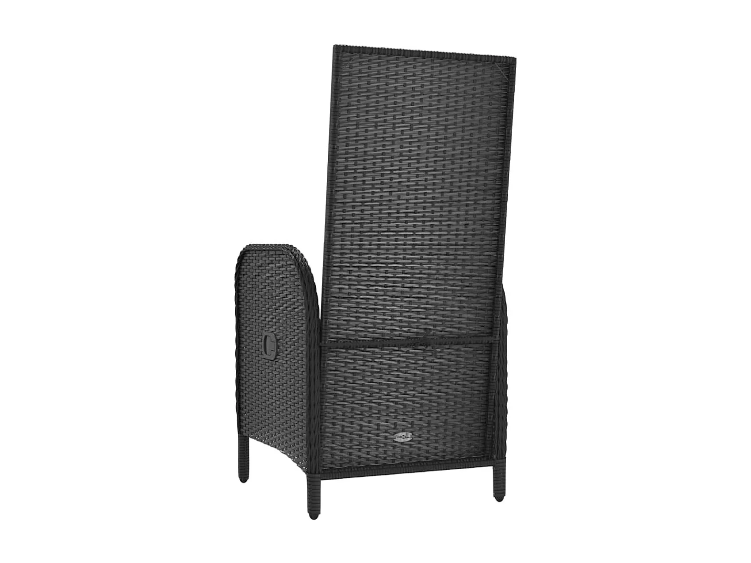Tuinstoelen 2 st poly rattan zwart