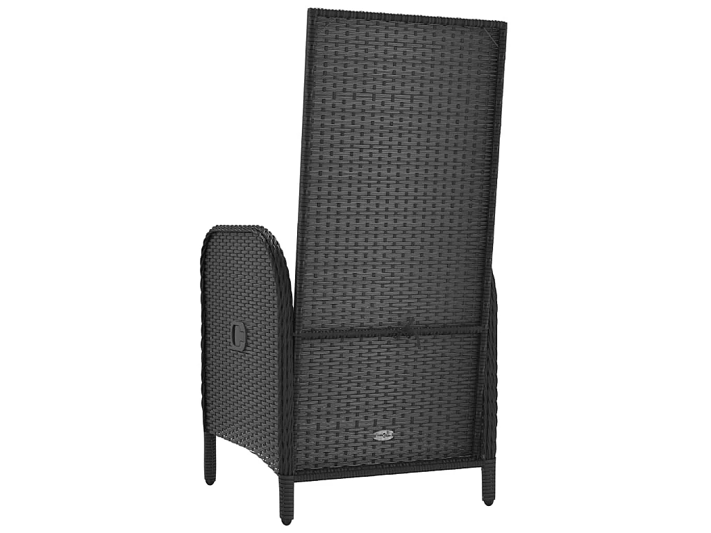 Gartenstühle 2 Stk. Poly Rattan Schwarz