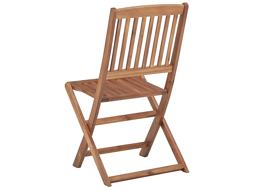 Sedie da Giardino Pieghevoli 8 pz in Legno Massello di Acacia