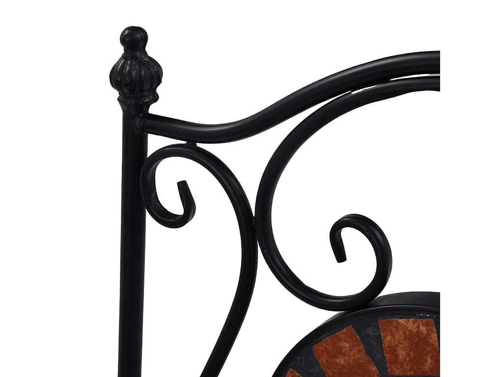 Cadeiras bistrô em mosaico 2 pcs cerâmica castanho