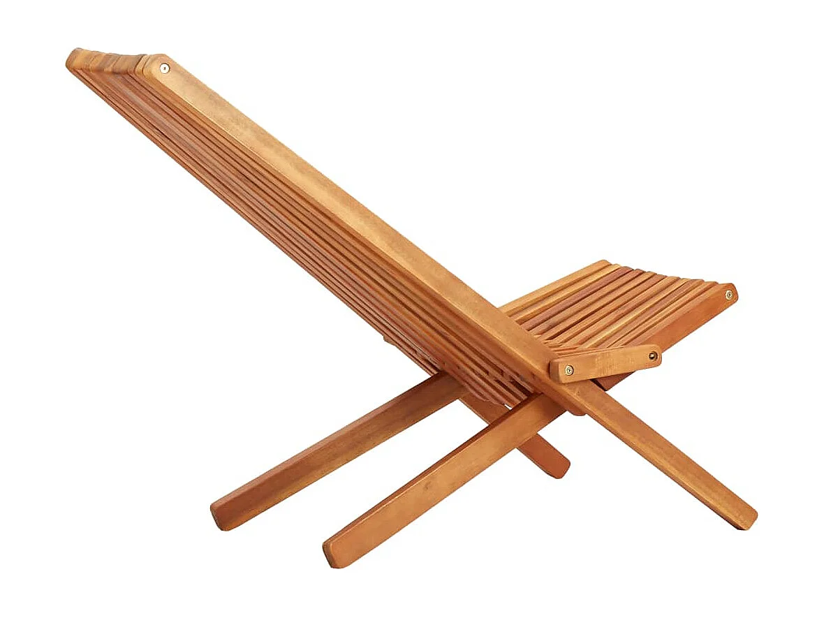 Chaises pliables d'extérieur lot de 2 Bois d'acacia solide