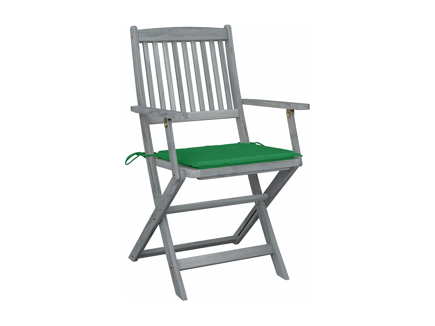 Chaises pliables d'extérieur lot de 2 et coussins Bois d'acacia