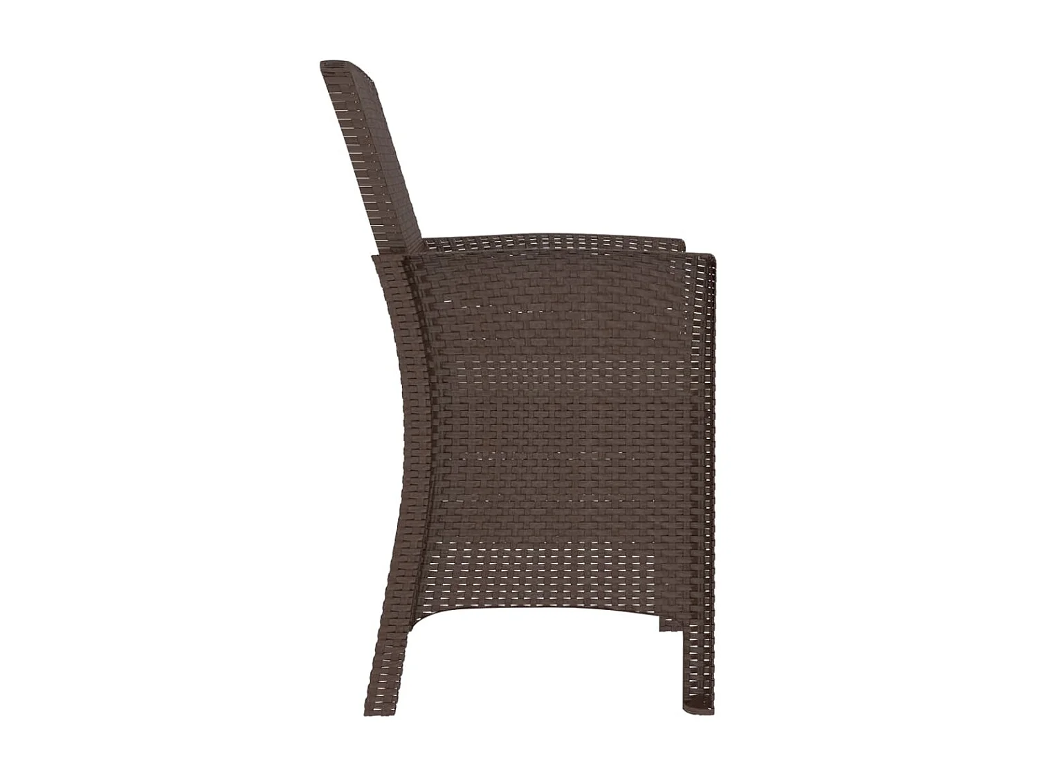Chaise de jardin avec coussin Rotin PP Marron