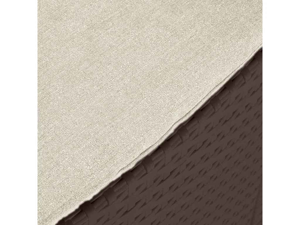 Chaise de jardin avec coussin Rotin PP Marron