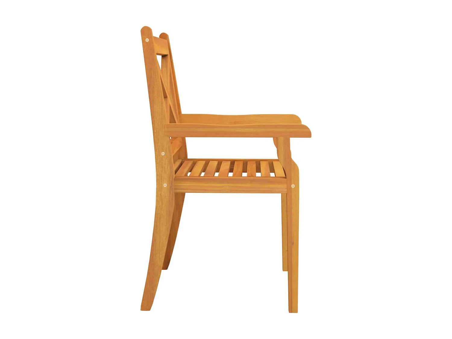 Garten-Essstühle 2 Stk. Massivholz Akazie