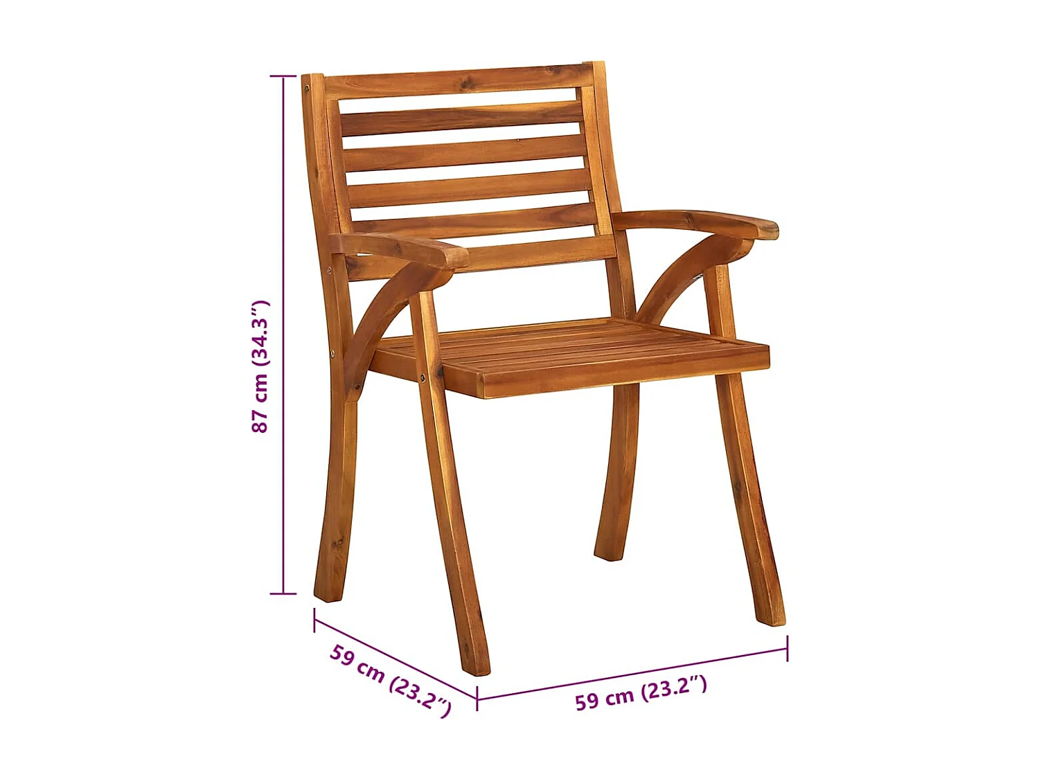 Cadeiras de jardim com almofadões 8 pcs acácia maciça