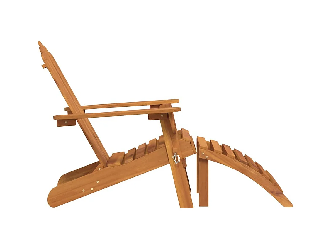 Adirondack tuinstoel met voetensteun massief acaciahout