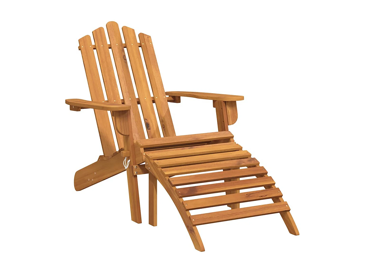 Chaise de jardin Adirondack et repose-pied Bois d'acacia massif