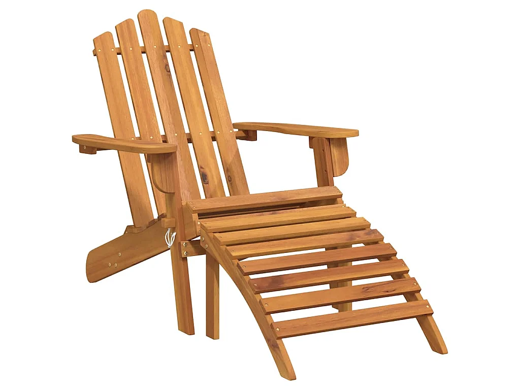 Adirondack-Gartenstuhl mit Fußstütze Massivholz Akazie