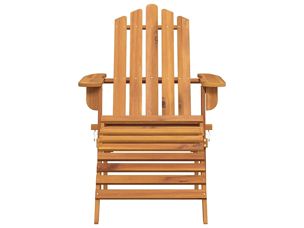 Adirondack-Gartenstuhl mit Fußstütze Massivholz Akazie