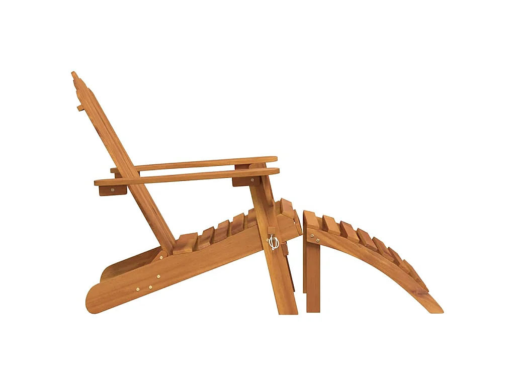 Adirondack-Gartenstuhl mit Fußstütze Massivholz Akazie