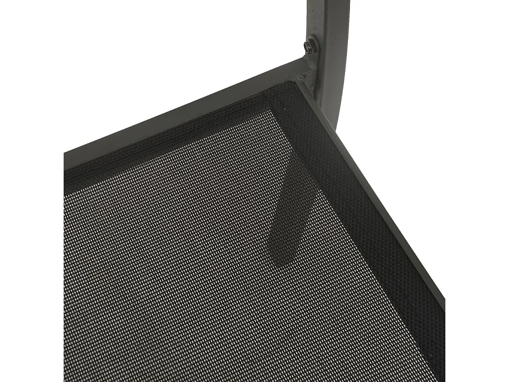 Chaises de jardin lot de 4 Textilène et acier Noir anthracite